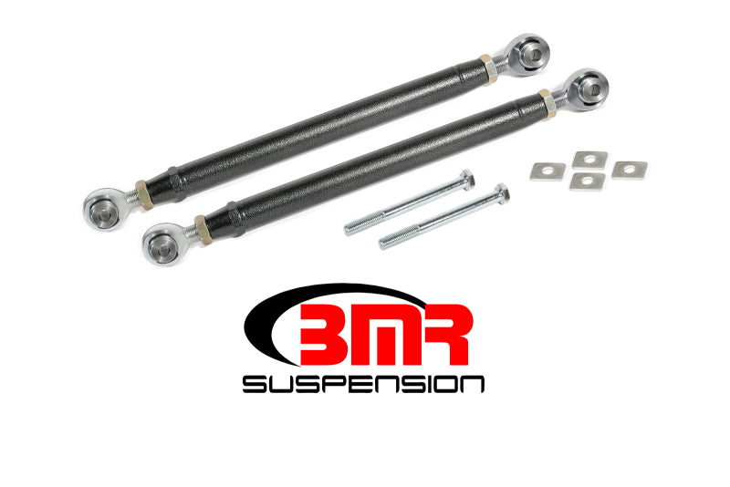 BMR 16-17 6th Gen Camaro Rear Double Adj. Rod Ends Toe Rods - Black Hammertone