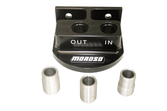 Moroso Remote Spin On Oil Filter Mount - 13/16in & 3/4in & 22mm Oil Filters