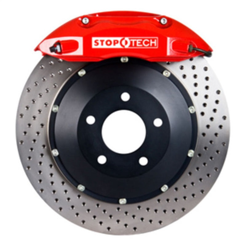 StopTech 93-95 Mazda RX7 Front BBK w/Red ST-40 Calipers Drilled 332x32mm Rotors