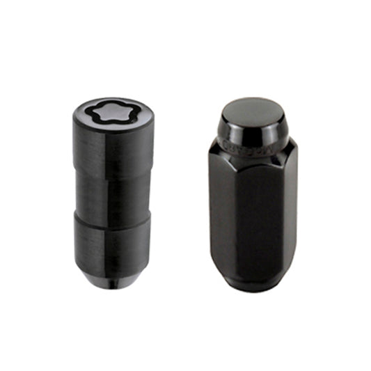 McGard 8 Lug Hex Install Kit w/Locks (Cone Seat Nut) M14X1.5 / 13/16 Hex / 1.945in. Length - Black