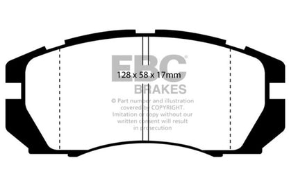 EBC 95-96 Subaru Impreza 2.2 Yellowstuff Front Brake Pads