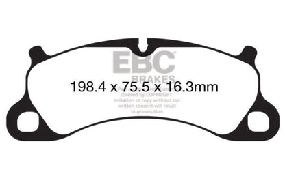 EBC 12-15 Porsche 911 (991) (Cast Iron Rotor only) 3.8 Carrera S Redstuff Front Brake Pads