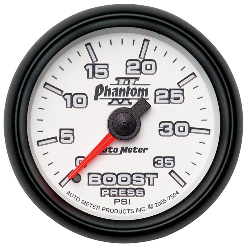 Autometer Phantom II 52.4mm Mechanical 0-35 PSI Boost Gauge