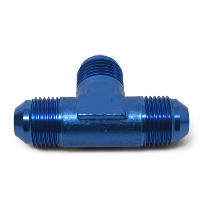 Russell Performance -16 AN NPT Flare Tee Fitting (Blue)