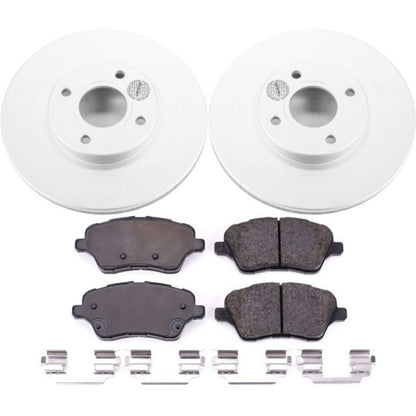 Power Stop 14-19 Ford Fiesta Front Z17 Evolution Geomet Coated Brake Kit