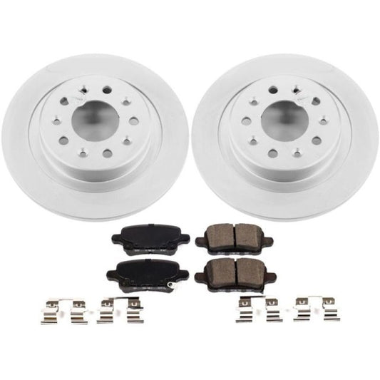 Power Stop 2018 Chevrolet Equinox Rear Z17 Evolution Geomet Coated Brake Kit