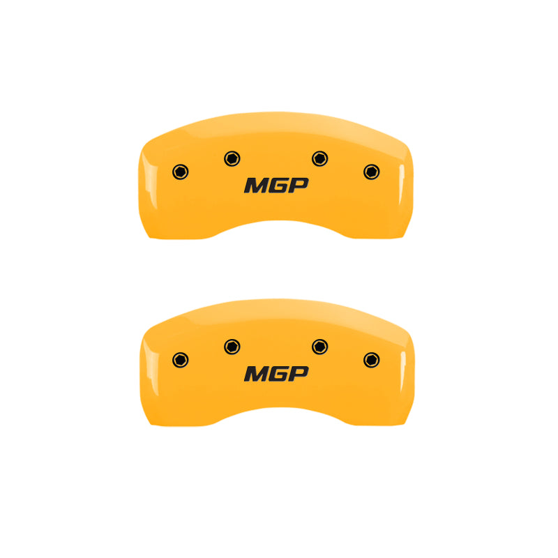 MGP 4 Caliper Covers Engraved Front & Rear MGP Yellow Finish Black Char 2000 Isuzu Vehicross