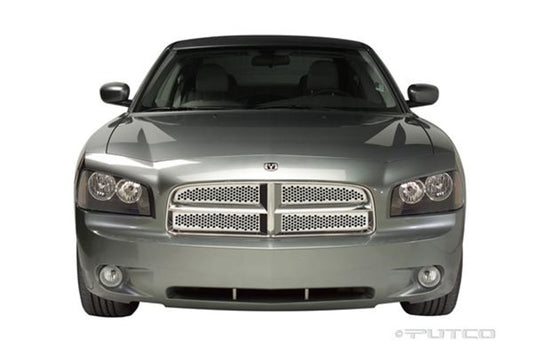 Putco 06-10 Dodge Charger (Honeycomb Style) - Main Grille Punch Stainless Steel Grilles