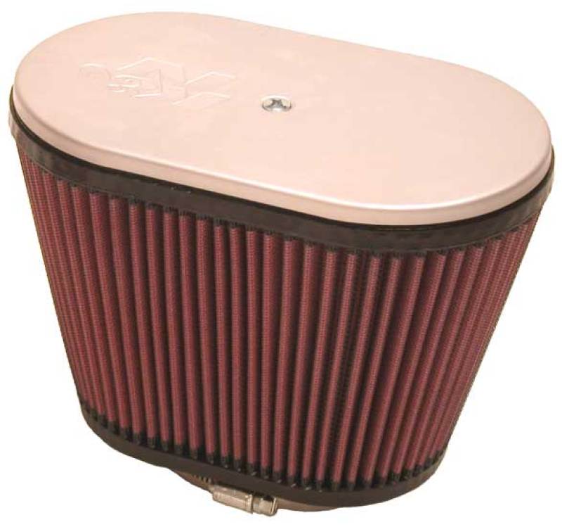 K&N Universal Air Filter-Dual Flange Oval Style 2.25in Flange ID x 9in OS L x 5.5in OS W x 6.25in H