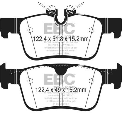 EBC 2017+ Volvo S90 2.0L Turbo Yellowstuff Rear Brake Pads