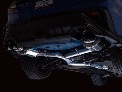 AWE Tuning 2022+ VB Subaru WRX Touring Edition Exhaust - Diamond Black Tips