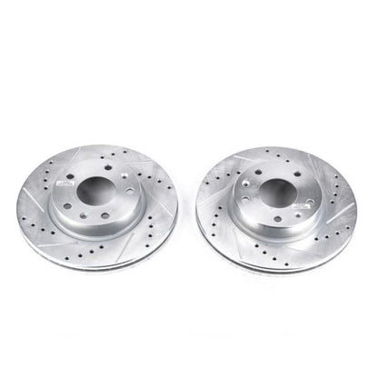 Power Stop 02-05 Land Rover Freelander Front Evolution Drilled & Slotted Rotors - Pair