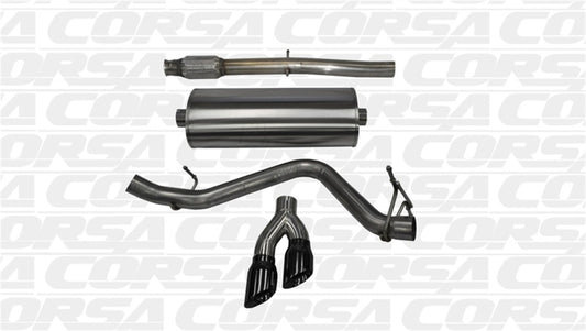 Corsa 14-19 GMC Sierra/Chevy Silv 1500 Crew Cab/Std. Bed 5.3L V8 Black Sport Single Side CB Exhaust