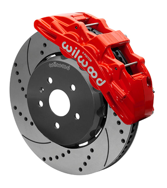 Wilwood SX6R Front Brake Kit 15in Lug Drive Slotted/Drilled Red w/ Lines 10-14 Chevrolet Camaro SS