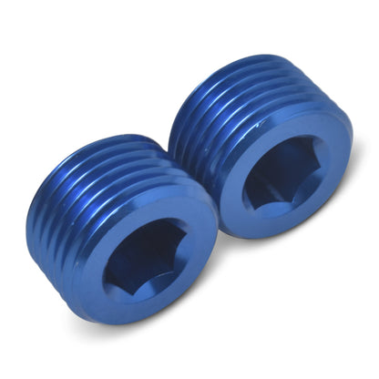Russell Performance 1/8in Allen Socket Pipe Plug (Blue)