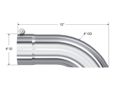 MBRP Universal Tip 4 O.D. Turn Down 4 inlet 12 length