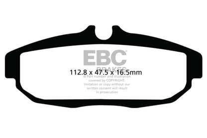 EBC 12 Ford Mustang 5.8 Supercharged (GT500) Shelby Yellowstuff Rear Brake Pads