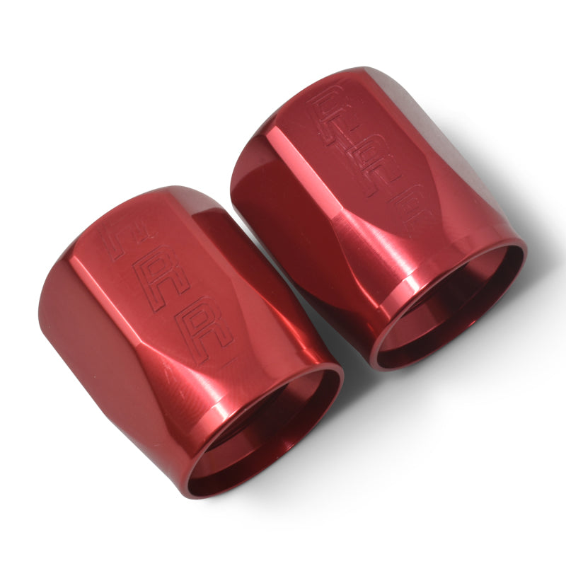 Russell Performance 2-Piece -6 AN Full Flow Swivel Hose End Sockets (Qty 2) - Polished and Red