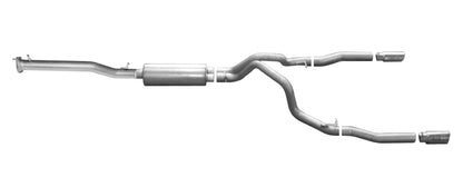 Gibson 15-18 Chevrolet Silverado 1500 LS 5.3L 3in/2.25in Cat-Back Dual Split Exhaust - Aluminized