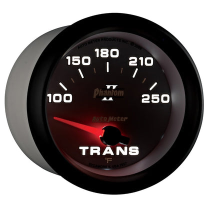 AutoMeter Gauge Transmission Temp 2-5/8in. 100-250 Deg. F Electric Phantom II