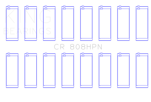 King Chevrolet BBC 369-502 Gen IV/V/VI (Size STDX) Connecting Rod Bearing Set