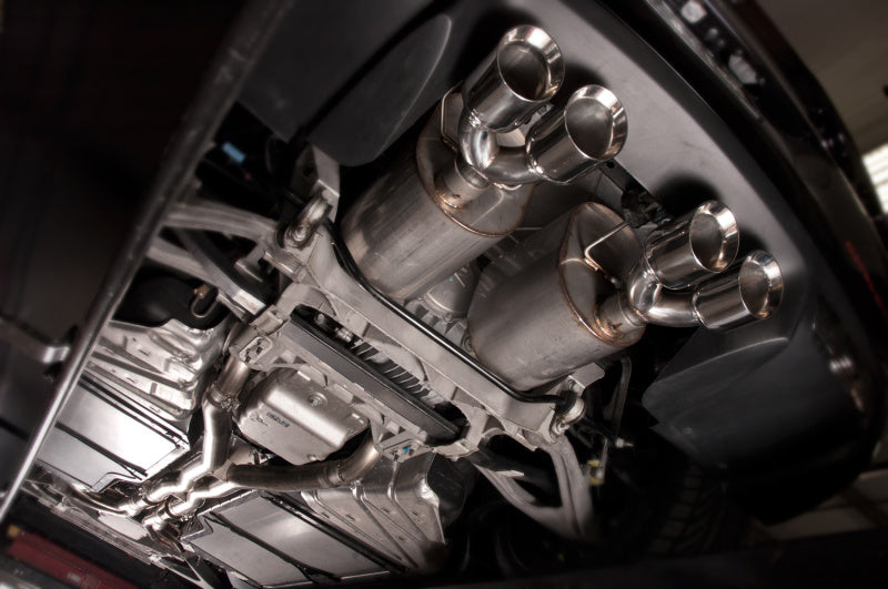 Stainless Works 2009-13 C6 Corvette Axleback 2-1/2in Dual Chambered Turbo Mufflers Quad 4in Tips