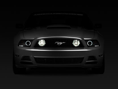 Raxiom 13-14 Ford Mustang GT CCFL Halo Fog Lights (Smoked)