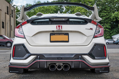 Rally Armor 17-22 Honda Civic Type R Black UR Mud Flap w/White Logo