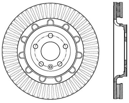 StopTech 2013-2016 Ford Taurus SHO Front Right Slotted Rotor