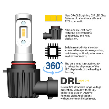 Oracle 880/881/H27 - VSeries LED Headlight Bulb Conversion Kit - 6000K SEE WARRANTY