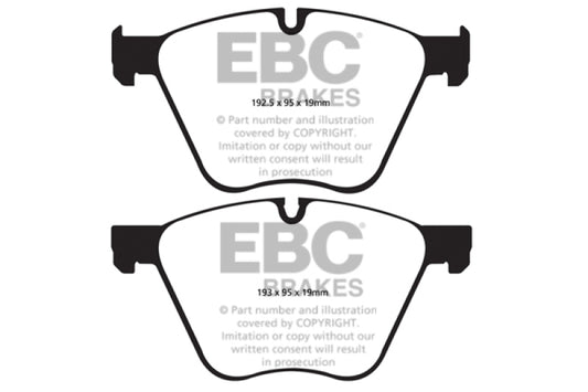 EBC 10-15 BMW X6 4.4 Twin Turbo Hybrid Yellowstuff Front Brake Pads