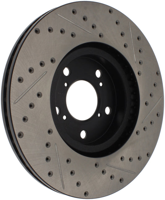 StopTech 07-08 Acura MDX SportStop Slotted & Drilled Right Front Rotor