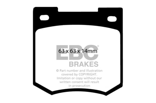 EBC 67-70 Ford Cortina 1.6 Greenstuff Front Brake Pads