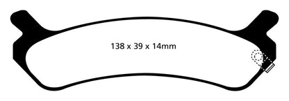 EBC 92-94 Hyundai Sonata 2.0 Redstuff Rear Brake Pads