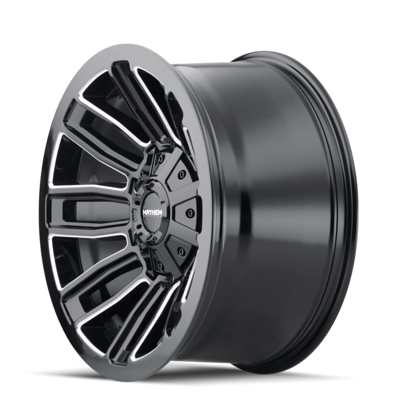 Mayhem 8108 Decoy 20x9 / 8x165.1 BP / 18mm Offset / 130.8mm Hub Black w/ Milled Spokes Wheel