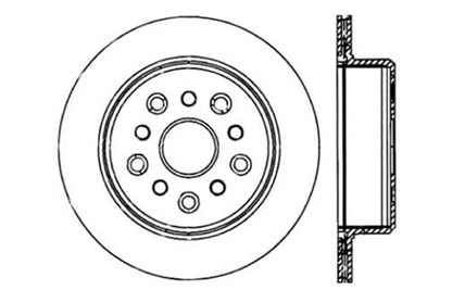 StopTech 93-98 Toyota Supra Turbo Drilled Left Rear Cryo Rotor