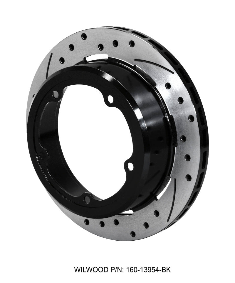 Wilwood Rotor-1.91in Offset-SRP-BLK-Drill-RH 11.00 x .810 - 5 x 5.75in Floater