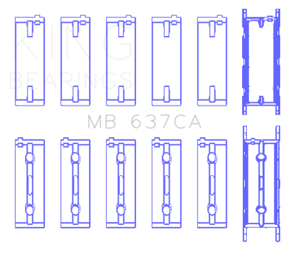 King BMW S85B50A Main Bearing Set (Size .25)