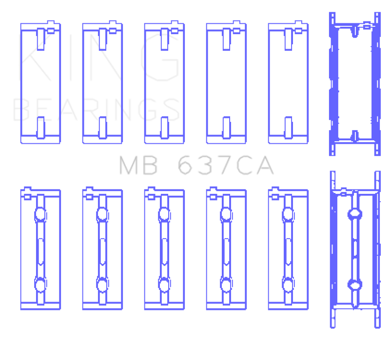 King BMW S85B50A Main Bearing Set (Size .50)