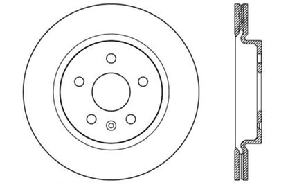 StopTech Sport Cross Drilled Brake Rotor - Front Left