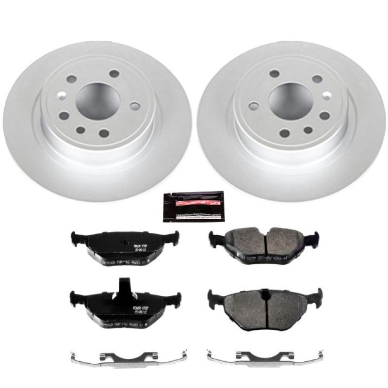 Power Stop 99-10 Saab 9-5 Rear Z23 Evolution Sport Coated Brake Kit