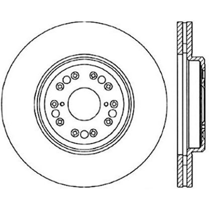 StopTech Sport Slotted (CRYO) 95-00 Lexus LS Front Left Rotor