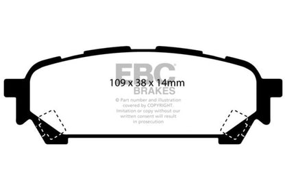 EBC 04-06 Saab 9-2X 2.0 Turbo Greenstuff Rear Brake Pads