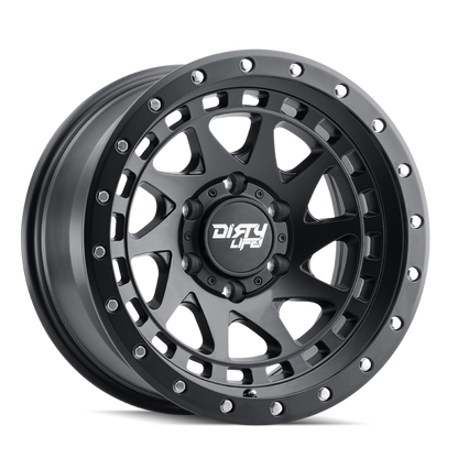 Dirty Life 9311 Enigma Pro 17x9/6x139.7 BP/-38mm Offset/106mm Hub Matte Black Wheel - Beadlock