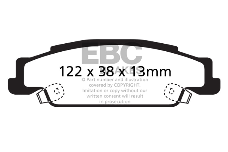 EBC 05-08 Pontiac Grand Prix 5.3 Redstuff Rear Brake Pads