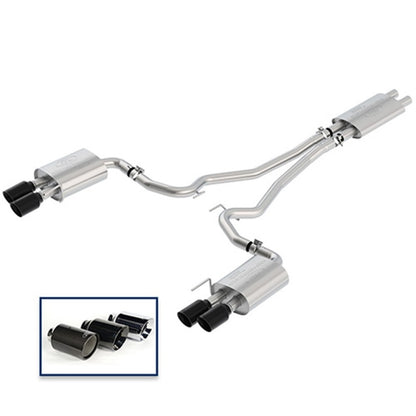 Ford Racing 2018 Mustang Gt 5.0L Cat-Back Touring Exhaust System w/Black Chrome Tips