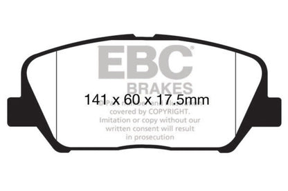 EBC 16+ Hyundai Veloster 1.6 Turbo Ultimax2 Front Brake Pads