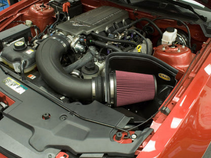 Airaid 2010 Ford Mustang GT 4.6L (No MVT) MXP Intake System w/ Tube (Oiled / Red Media)