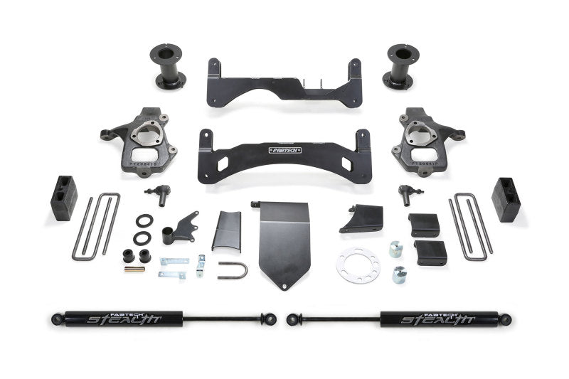 Fabtech 14-18 GM C/K1500 P/U w/oE Forg Stl UCA 6in Basic Sys G2 w/Stealth