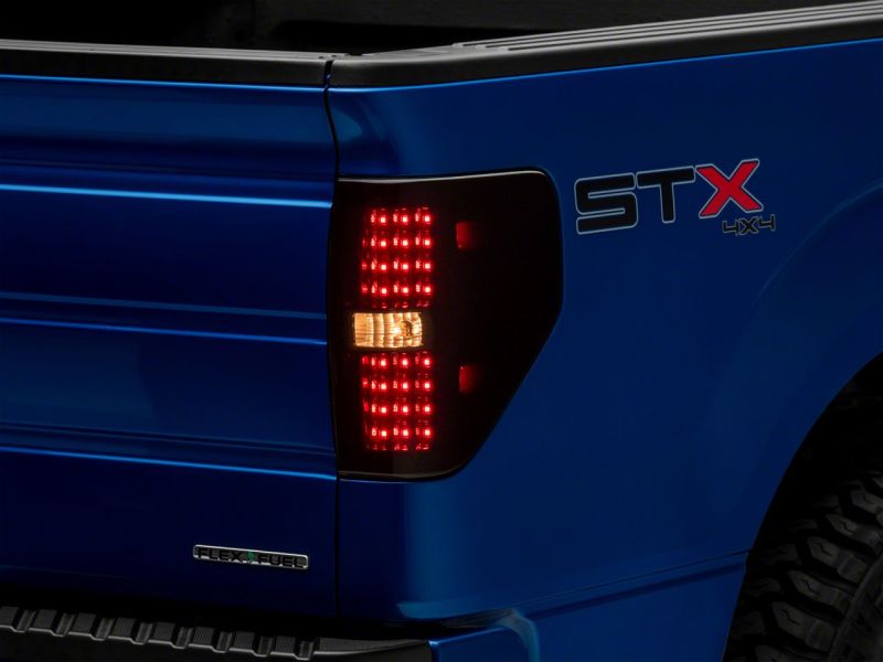 Raxiom 09-14 Ford F-150 Styleside Axial Series LED Tail Lights- Blk Housing (Smoked Lens)